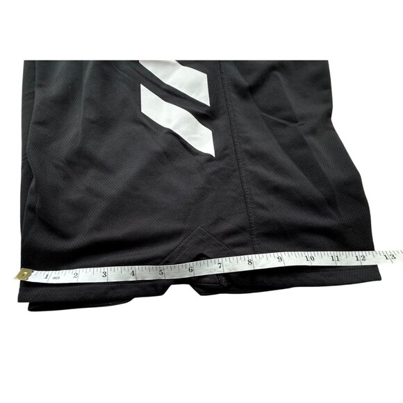 Adidas Youth XL 18/20 Black Athletic Shorts With White Stripes - Picture 11 of 16